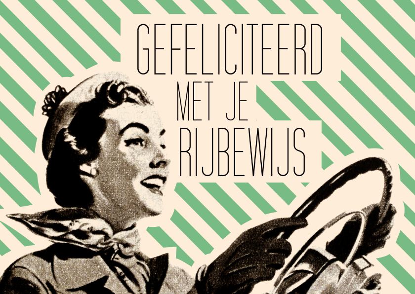 Vintage Rijbewijs - Geslaagd kaarten Geslaagd kaarten - Vintage Rijbewijs