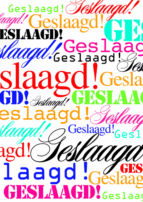 Woorden - Kleurig Geslaagd! - BK - Geslaagd kaarten Geslaagd kaarten - Woorden - Kleurig Geslaagd! - BK