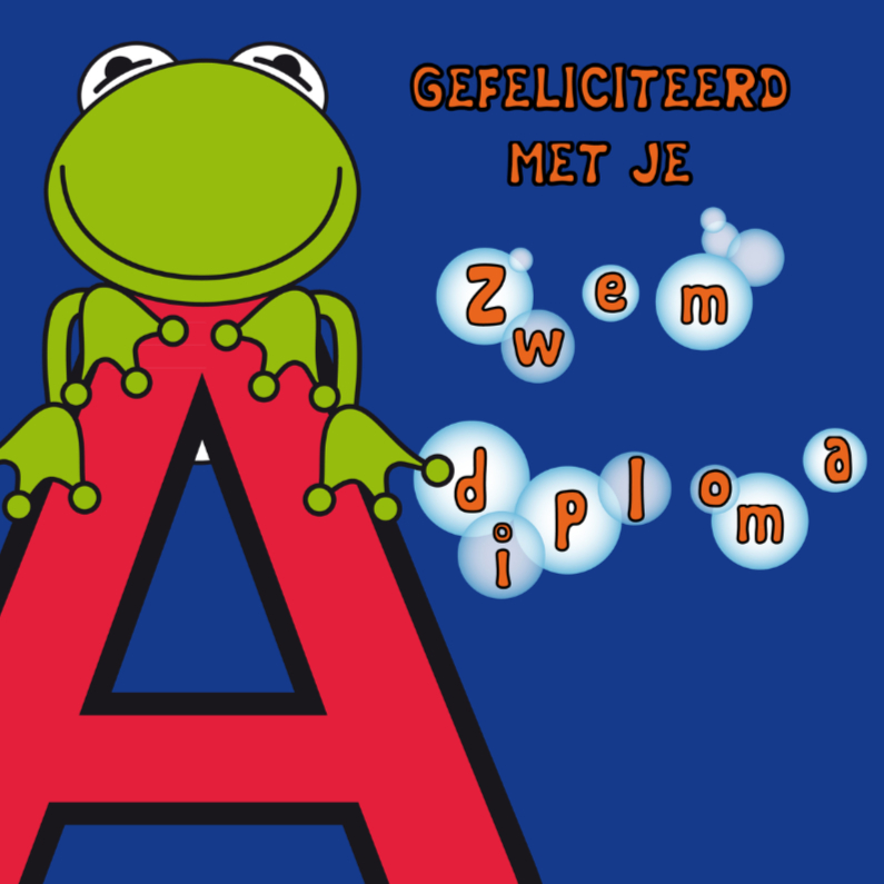 Zwemdiploma A jongens - Geslaagd kaarten Geslaagd kaarten - Zwemdiploma A jongens