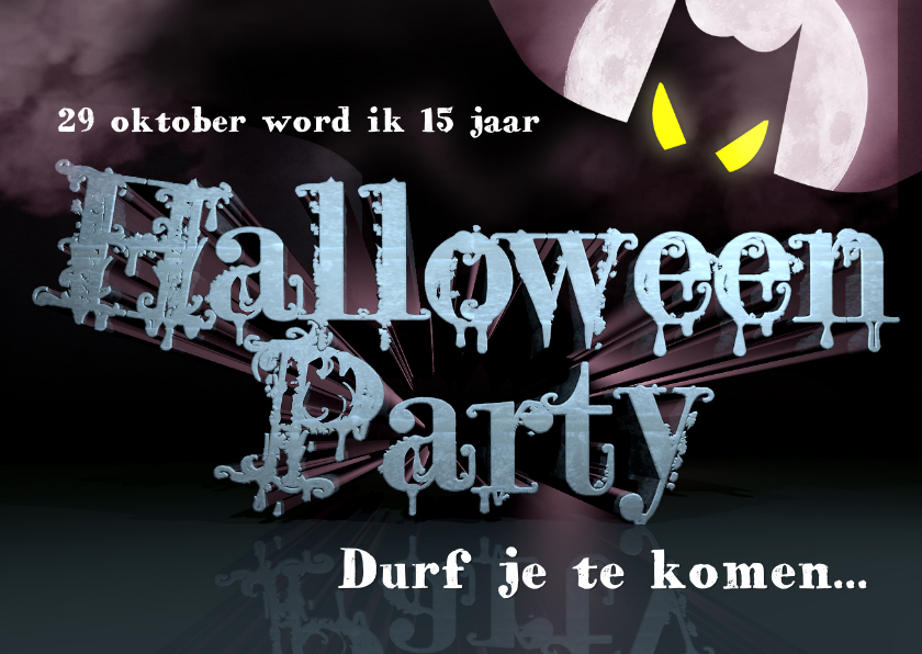HALLOWEEN PARTY uitnodiging - Halloween kaarten Halloween kaarten - HALLOWEEN PARTY uitnodiging