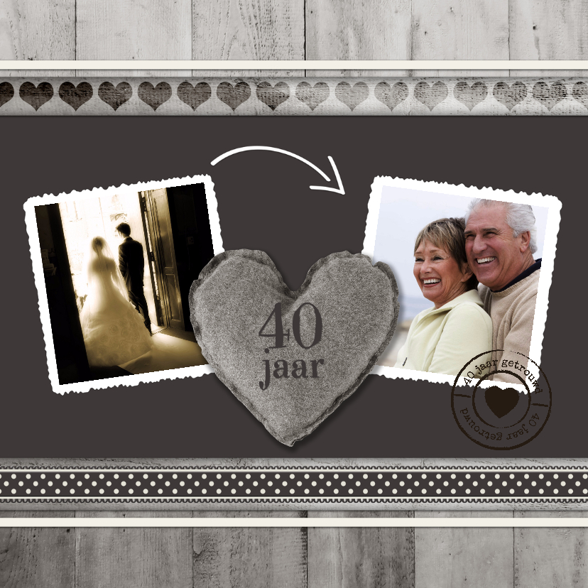 Antraciet Jubileum 40 jaar - BK - Jubileumkaarten Jubileumkaarten - Antraciet Jubileum 40 jaar - BK