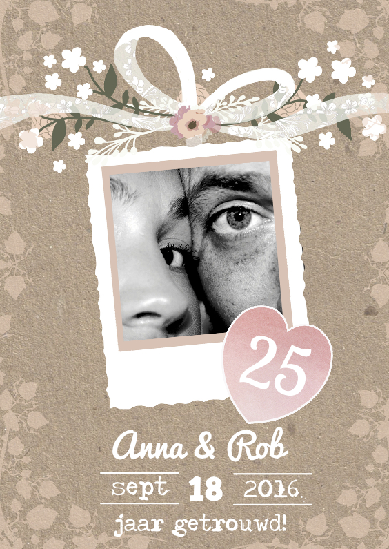 Huwelijksjubileum foto romance - Jubileumkaarten Jubileumkaarten - Huwelijksjubileum foto romance