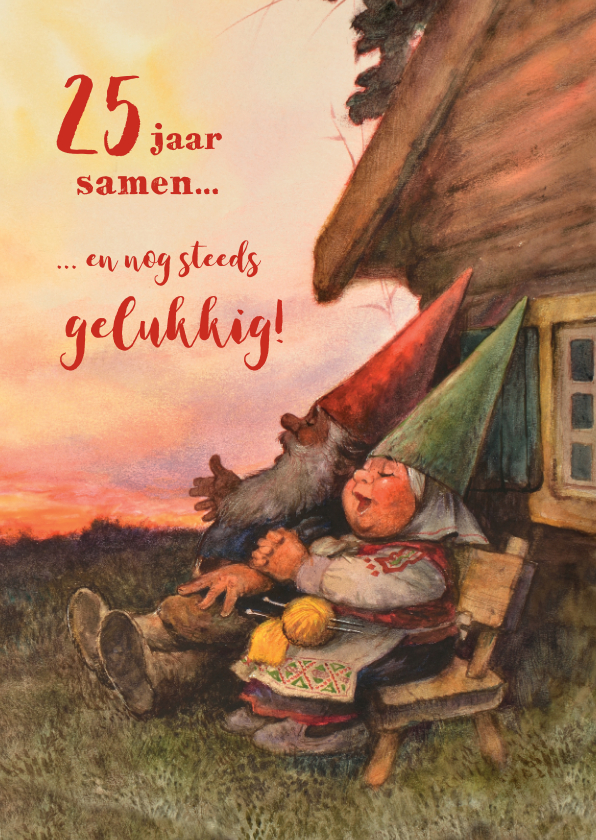 Jubileum 25 jaar samen en nog steeds gelukkig! - Jubileumkaarten Jubileumkaarten - Jubileum 25 jaar samen en nog steeds gelukkig!