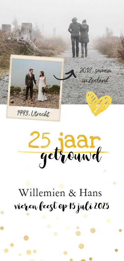 Jubileum - 25 jaar samen foto langwerpig - Jubileumkaarten Jubileumkaarten - Jubileum - 25 jaar samen foto langwerpig
