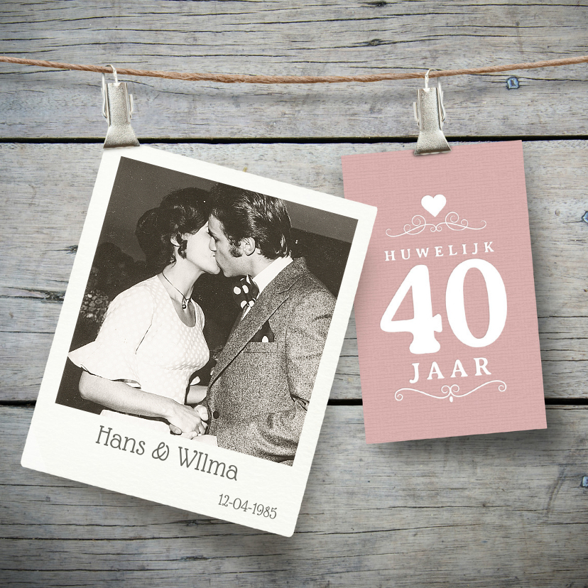 Jubileumkaarten - Jubileum 40 jaar hout