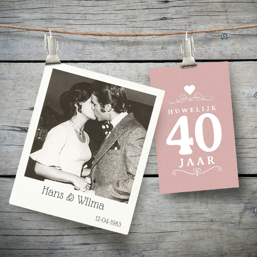 Jubileum 40 jaar hout - Jubileumkaarten Jubileumkaarten - Jubileum 40 jaar hout