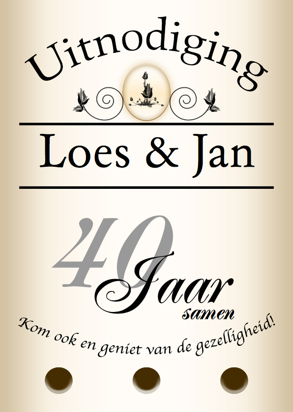 jubileum classic zelf invullen - Jubileumkaarten Jubileumkaarten - jubileum classic zelf invullen