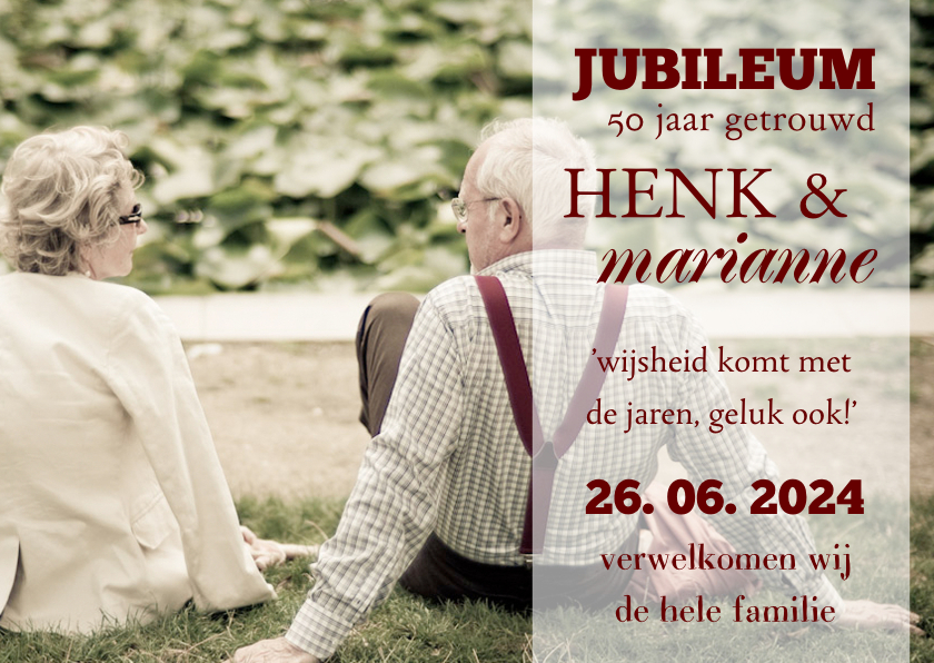 Jubileum fotokaart - Jubileumkaarten Jubileumkaarten - Jubileum fotokaart
