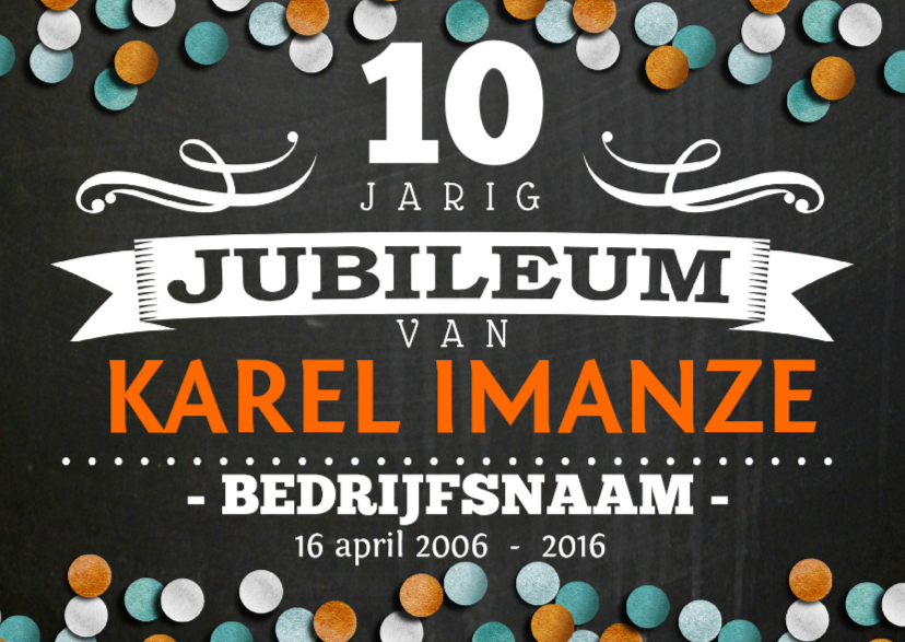 jubileum medewerker krijt krijtbord - Jubileumkaarten Jubileumkaarten - jubileum medewerker krijt krijtbord