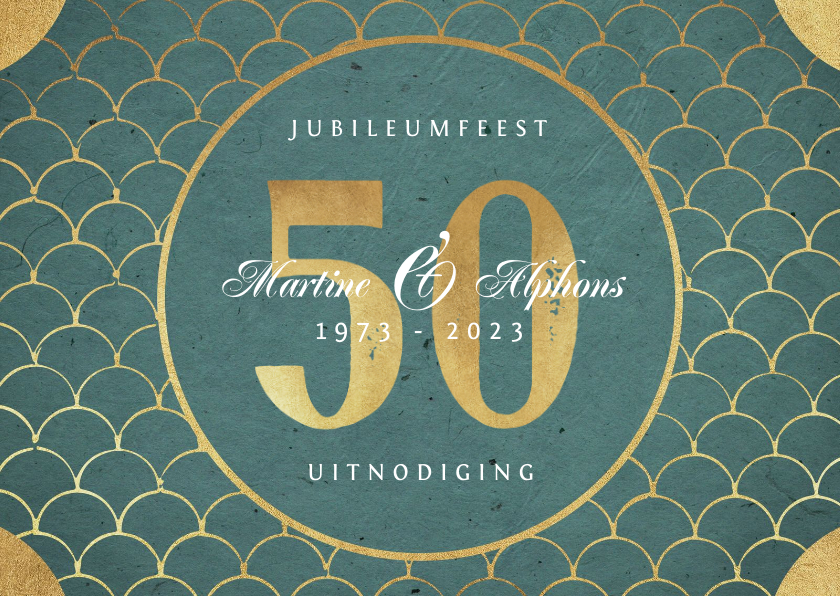 Jubileum uitnodiging klassiek retro goud patroon - Jubileumkaarten Jubileumkaarten - Jubileum uitnodiging klassiek retro goud patroon