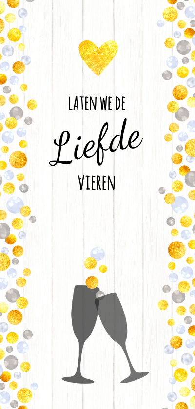 Jubileumkaart uitnodiging champagne - Jubileumkaarten Jubileumkaarten - Jubileumkaart uitnodiging champagne