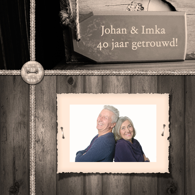 Jubileumkaart vintage foto RB - Jubileumkaarten Jubileumkaarten - Jubileumkaart vintage foto RB