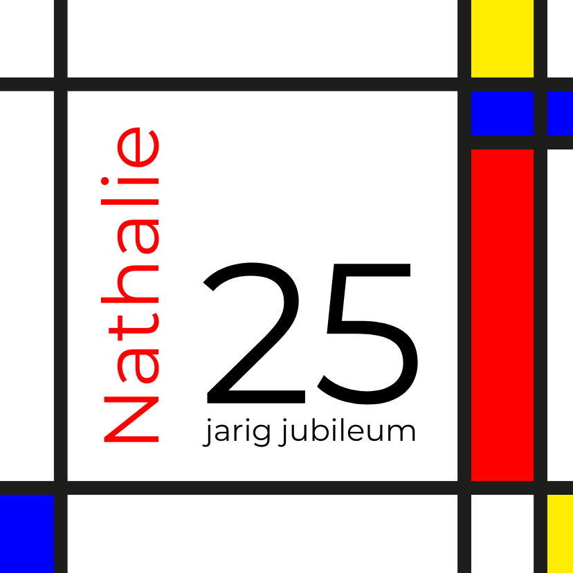Mondriaan 25 jaar - Jubileumkaarten Jubileumkaarten - Mondriaan 25 jaar