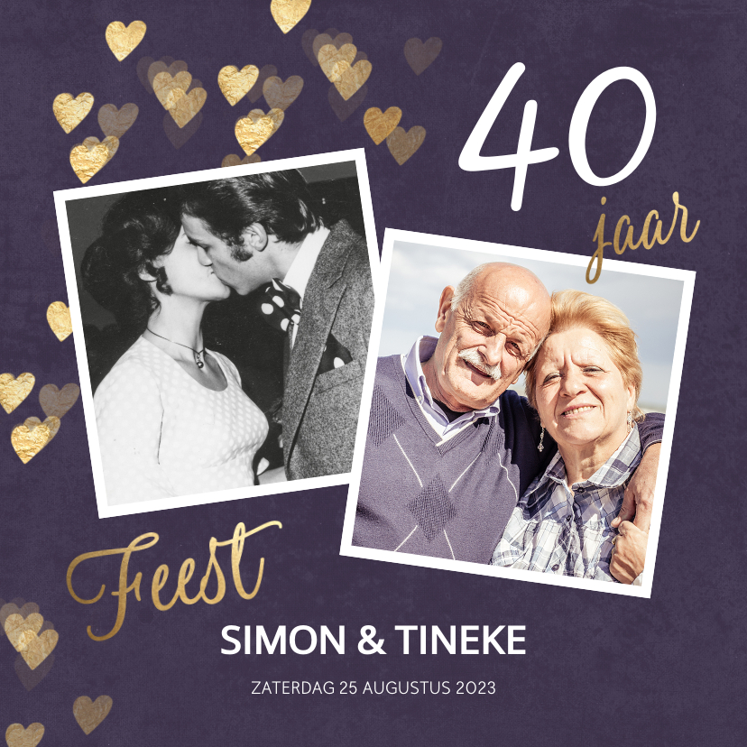 Originele uitnodiging huwelijk jubileum 40 jaar - Jubileumkaarten Jubileumkaarten - Originele uitnodiging huwelijk jubileum 40 jaar