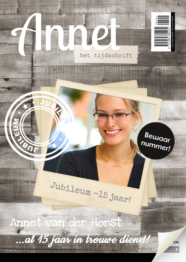 Tijdschrift Jubileum Medewerker - Jubileumkaarten Jubileumkaarten - Tijdschrift Jubileum Medewerker