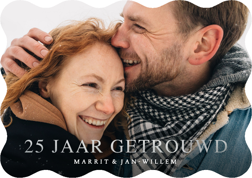Uitnodiging 25 jarig huwelijksjubileum met foto - Jubileumkaarten Jubileumkaarten - Uitnodiging 25 jarig huwelijksjubileum met foto
