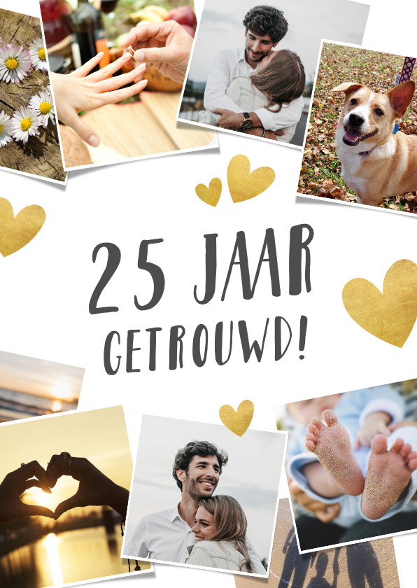 Uitnodiging huwelijksjubileum 12,5 jaar - fotocollage - Jubileumkaarten Jubileumkaarten - Uitnodiging huwelijksjubileum 12,5 jaar - fotocollage