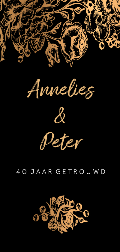 Jubileumkaarten - uitnodiging huwelijksjubileum 40 jaar