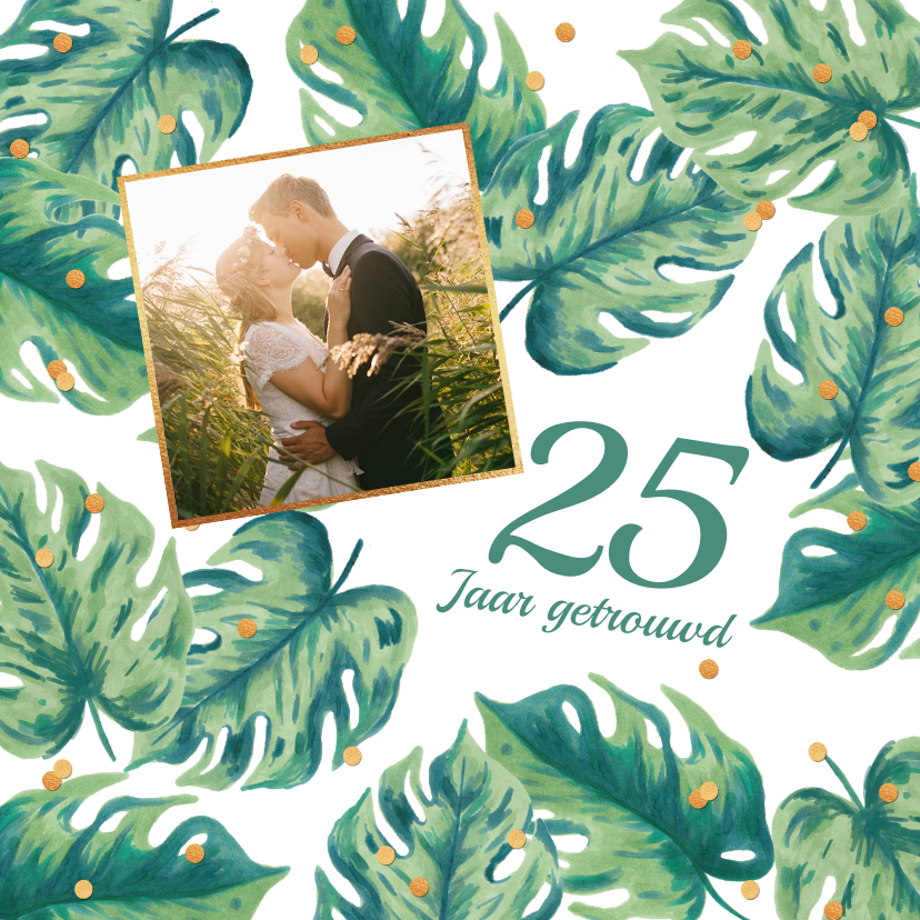 Uitnodiging huwelijksjubileum botanical foto - Jubileumkaarten Jubileumkaarten - Uitnodiging huwelijksjubileum botanical foto