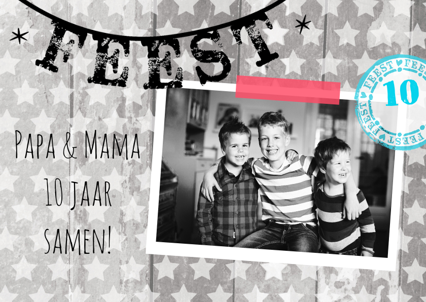 Uitnodiging jubileum feest sterren - Jubileumkaarten Jubileumkaarten - Uitnodiging jubileum feest sterren