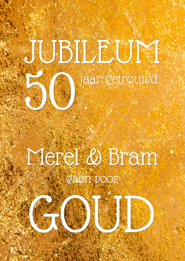 Uitnodiging jubileum goud - OT - Jubileumkaarten Jubileumkaarten - Uitnodiging jubileum goud - OT