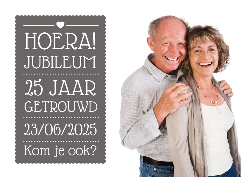Uitnodiging Jubileum Tekstvlak - Jubileumkaarten Jubileumkaarten - Uitnodiging Jubileum Tekstvlak