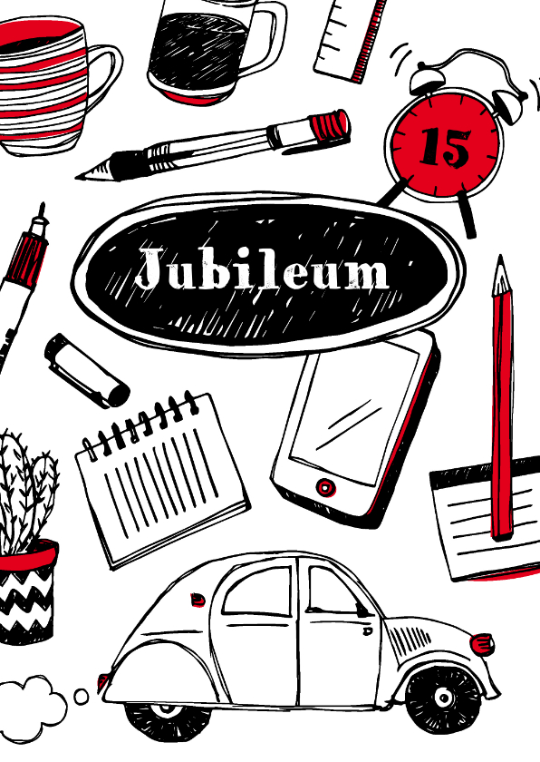 Jubileumkaarten - Werkjubileum felicitatie of uitnodiging