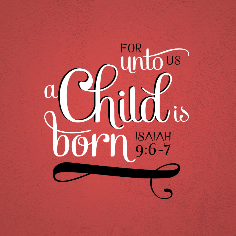 Kerstkaarten - Christelijke kerstkaart Bijbeltekst Jesaja 9