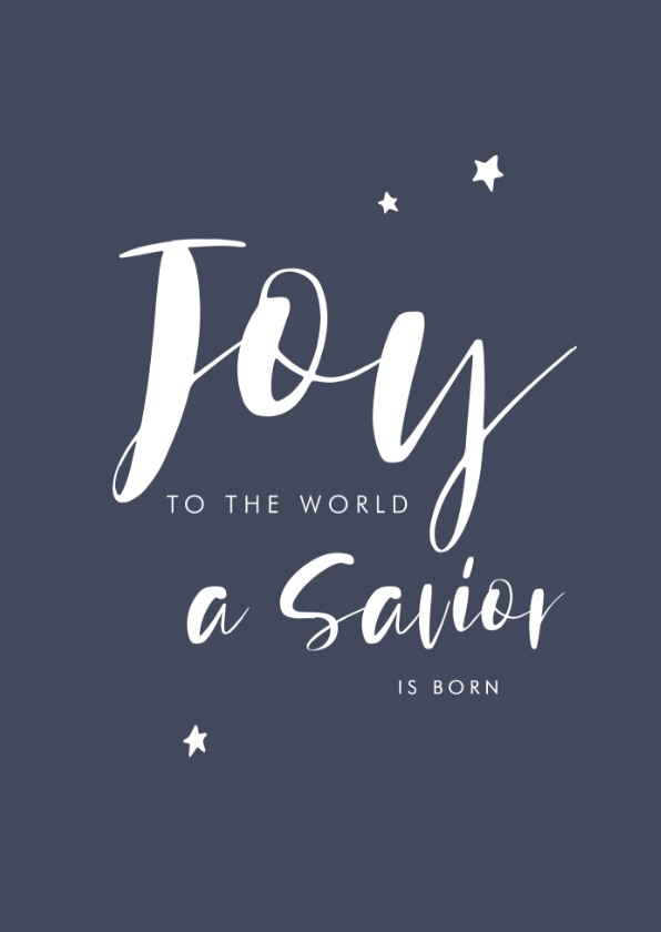 Christelijke kerstkaart handlettering joy tot the world - Kerstkaarten Kerstkaarten - Christelijke kerstkaart handlettering joy tot the world