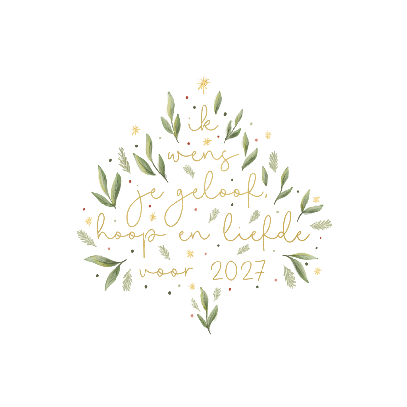 Christelijke kerstkaart met geloof hoop en liefde voor 2027 - Kerstkaarten Kerstkaarten - Christelijke kerstkaart met geloof hoop en liefde voor 2027
