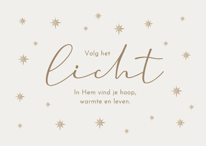 Christelijke kerstkaart sterren licht hoop warmte leven - Kerstkaarten Kerstkaarten - Christelijke kerstkaart sterren licht hoop warmte leven