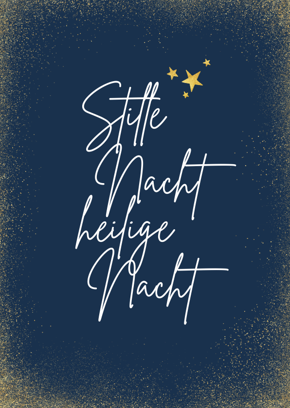 Christelijke kerstkaart 'Stille nacht heilige nacht' - Kerstkaarten Kerstkaarten - Christelijke kerstkaart 'Stille nacht heilige nacht'