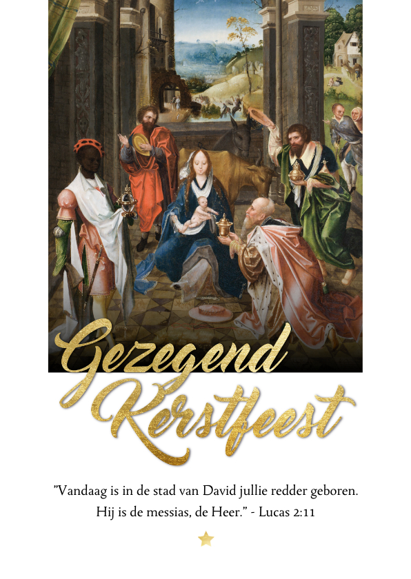 Christelijke kerstkaart 'The Adoration of the Magi' - Kerstkaarten Kerstkaarten - Christelijke kerstkaart 'The Adoration of the Magi'