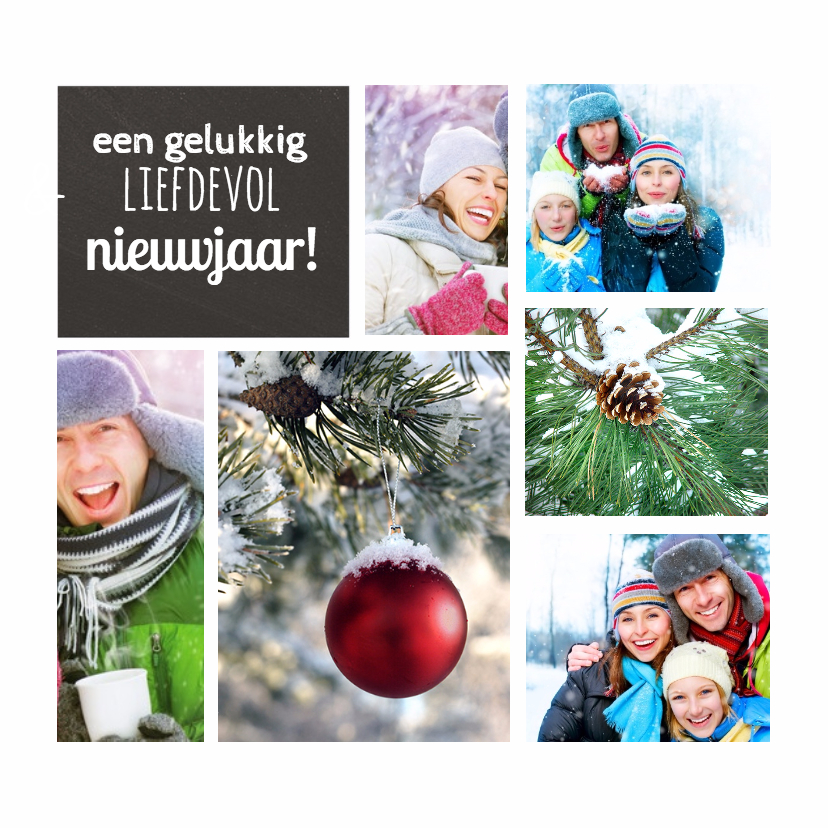 Collage kerst 6 foto's - DH - Kerstkaarten Kerstkaarten - Collage kerst 6 foto's - DH