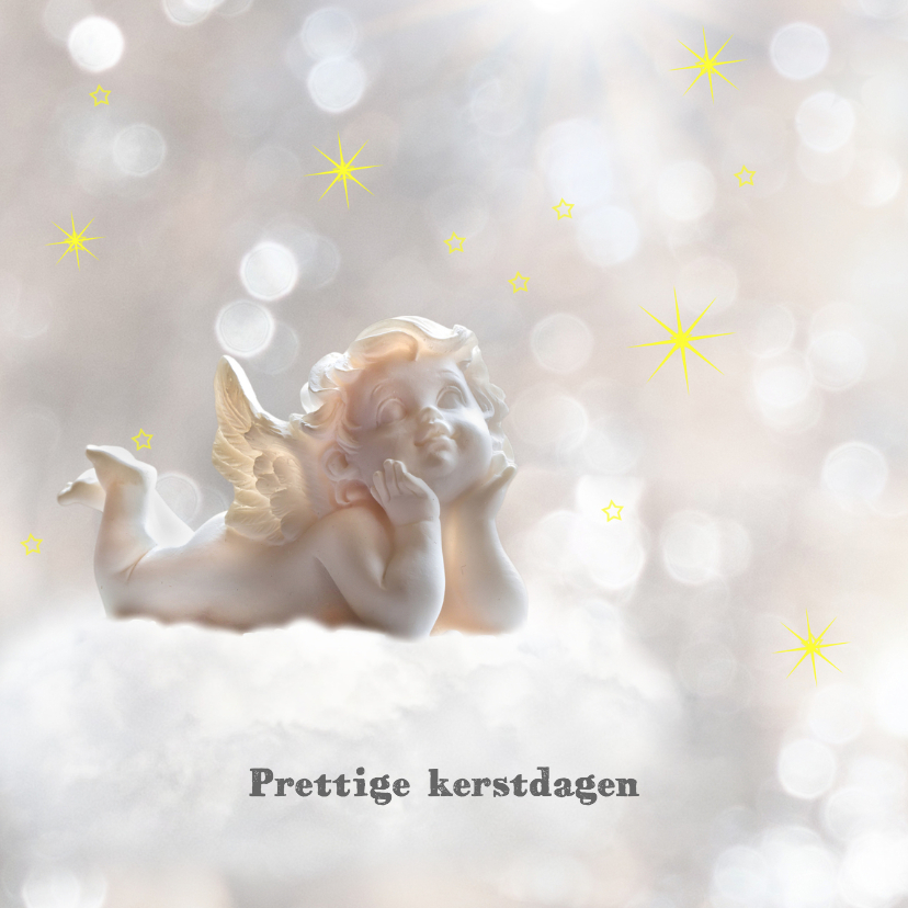 Engeltje tussen de sterren - Kerstkaarten Kerstkaarten - Engeltje tussen de sterren
