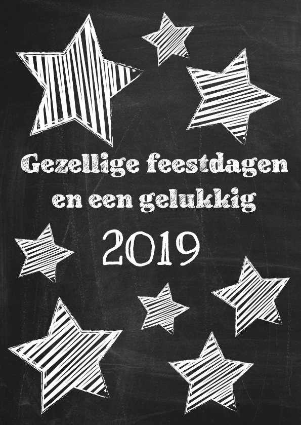 Feestdagenwens op schoolbord 2019-ByF - Kerstkaarten Kerstkaarten - Feestdagenwens op schoolbord 2019-ByF