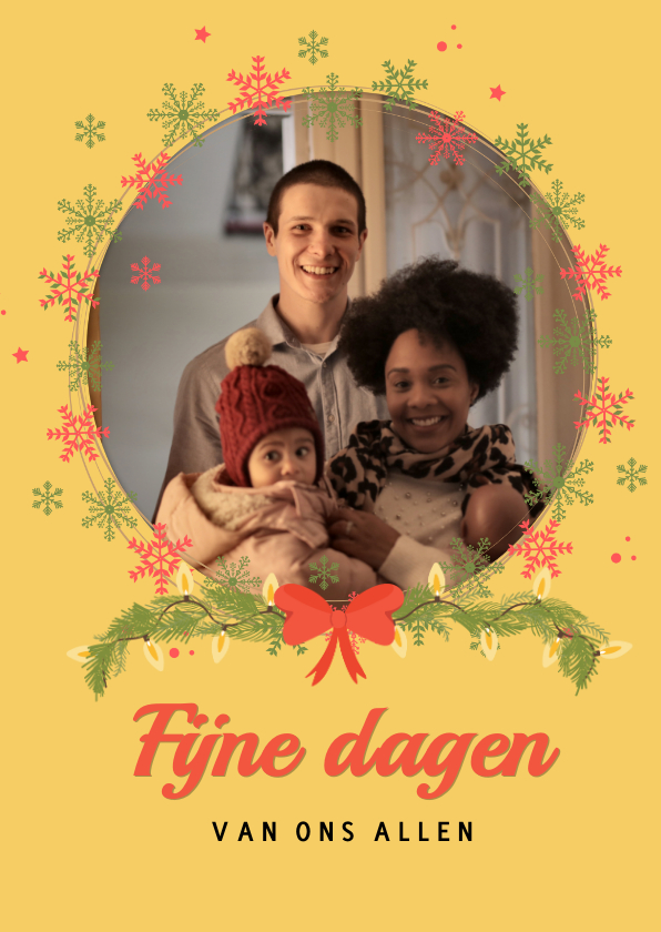 Kerstkaarten - Fijne dagen fotokaart