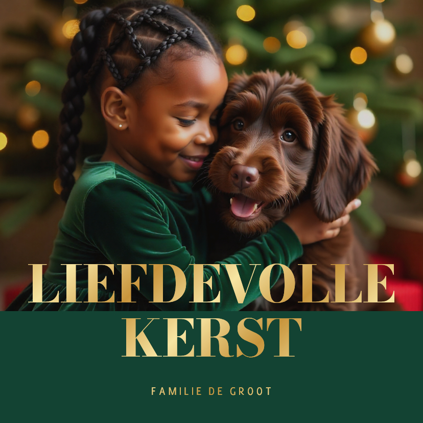 Kerstkaarten - Foto kerstkaart met aanpasbare tekst