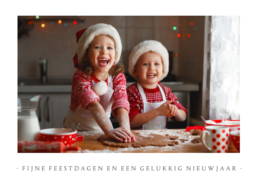 Kerstkaarten - Fotokaart kerstmis met 1 grote foto en aanpasbare tekst