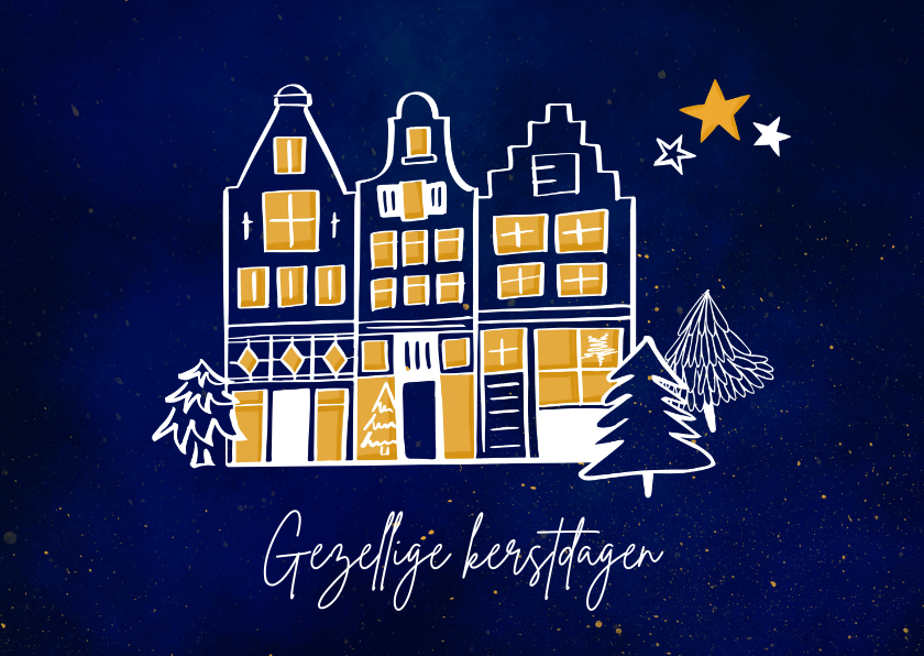 Kerstkaarten - Gezellig thuis kerstkaart