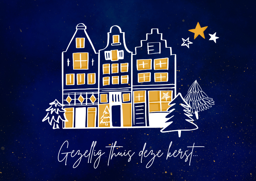 Gezellig thuis kerstkaart - Kerstkaarten Kerstkaarten - Gezellig thuis kerstkaart