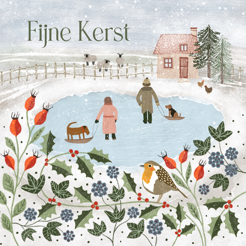 Kerstkaarten - Gezellige kerstsfeer kerstkaart