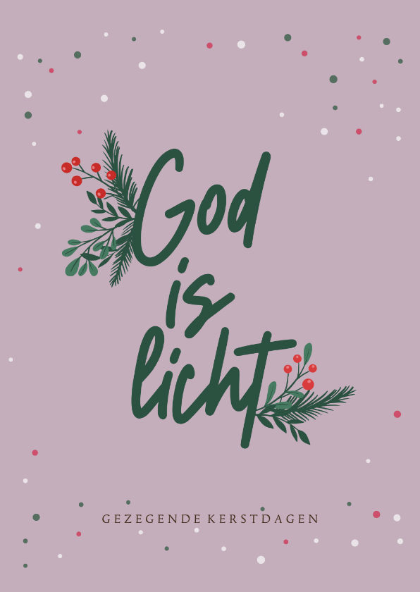 Kerstkaarten - God is licht - christmas deco - kerstkaart