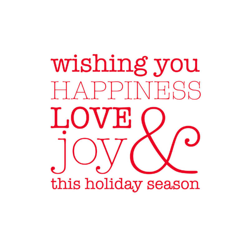 Happiness love joy in rood - Kerstkaarten Kerstkaarten - Happiness love joy in rood