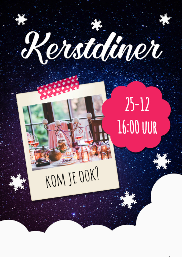 Heerlijk kerstdiner - DH - Kerstkaarten Kerstkaarten - Heerlijk kerstdiner - DH