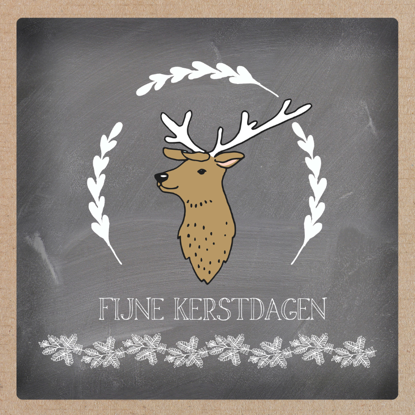 Kerst deer - Kerstkaarten Kerstkaarten - Kerst deer