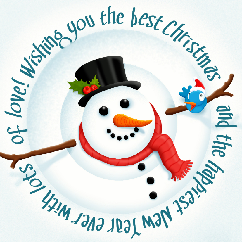 Kerst Happy Snowman - Kerstkaarten Kerstkaarten - Kerst Happy Snowman
