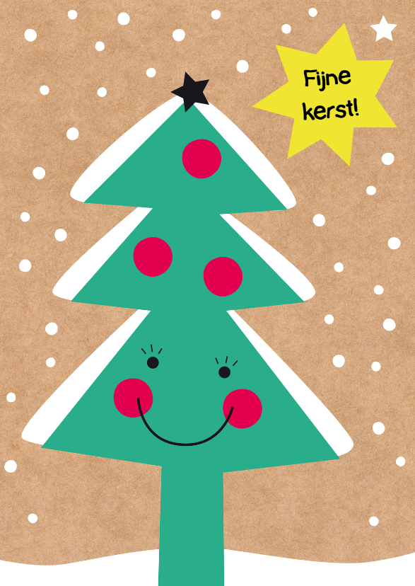 Kerst-Kind-Lachende Kerstboom-HK - Kerstkaarten Kerstkaarten - Kerst-Kind-Lachende Kerstboom-HK