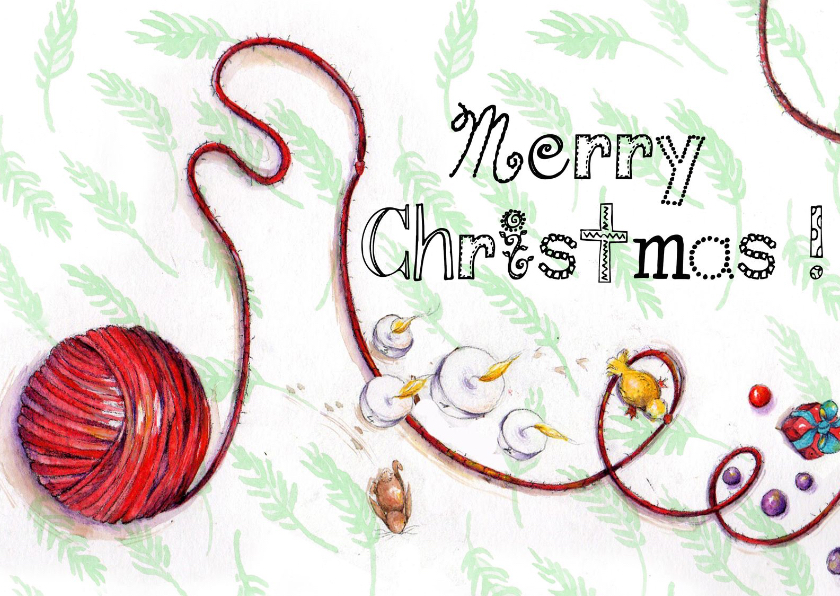 Kerst met takjes - Kerstkaarten Kerstkaarten - Kerst met takjes