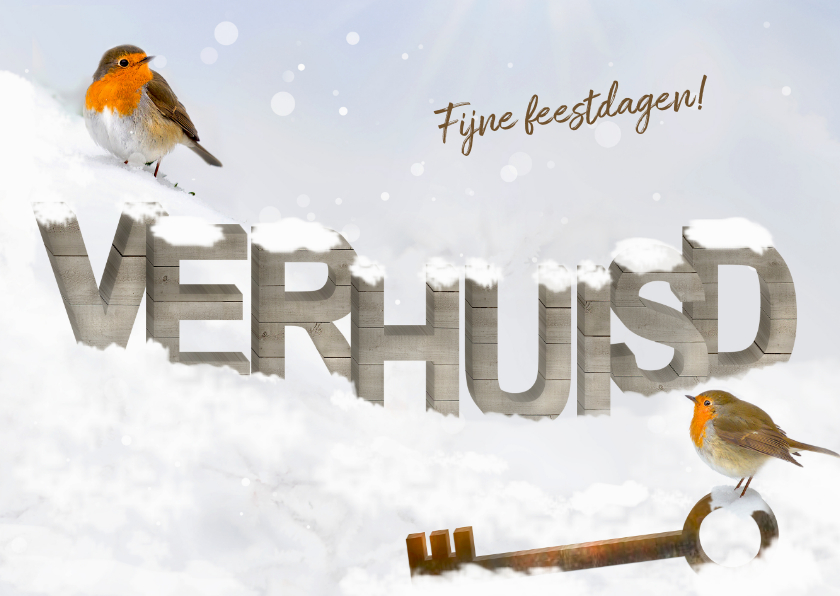 Kerst op ons nieuwe adres - 2 - Kerstkaarten Kerstkaarten - Kerst op ons nieuwe adres - 2